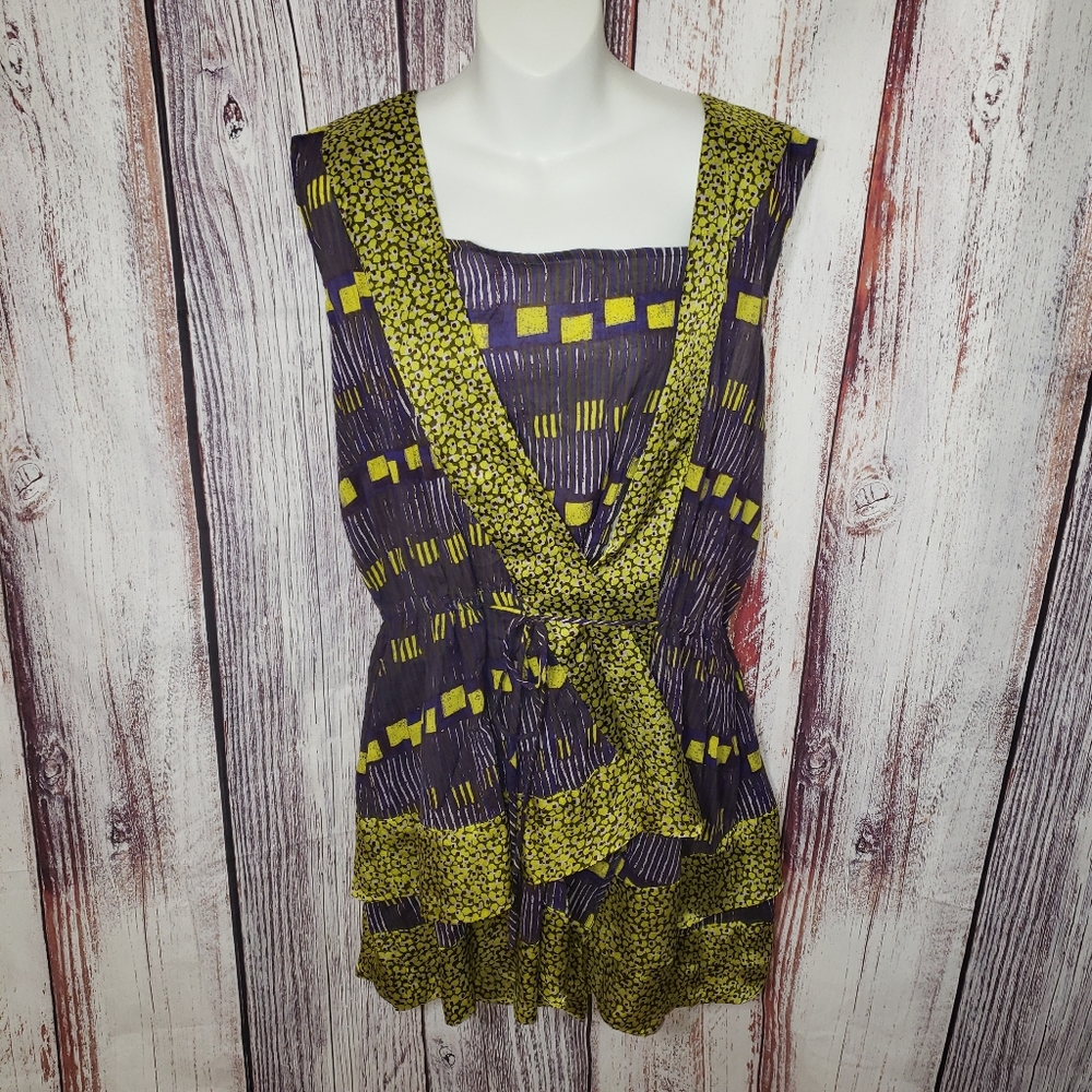 Suno Optic Geo W/Caviar Silk/Cotton Kenyan Made Dress